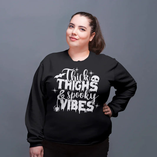 Thick Thighs and Spooky Vibes Sweatshirt